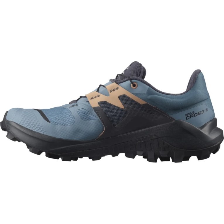 Sapatilhas Trail Running Salomon Wildcross 2 GTX Feminino Azuis Pretas | PT S32571